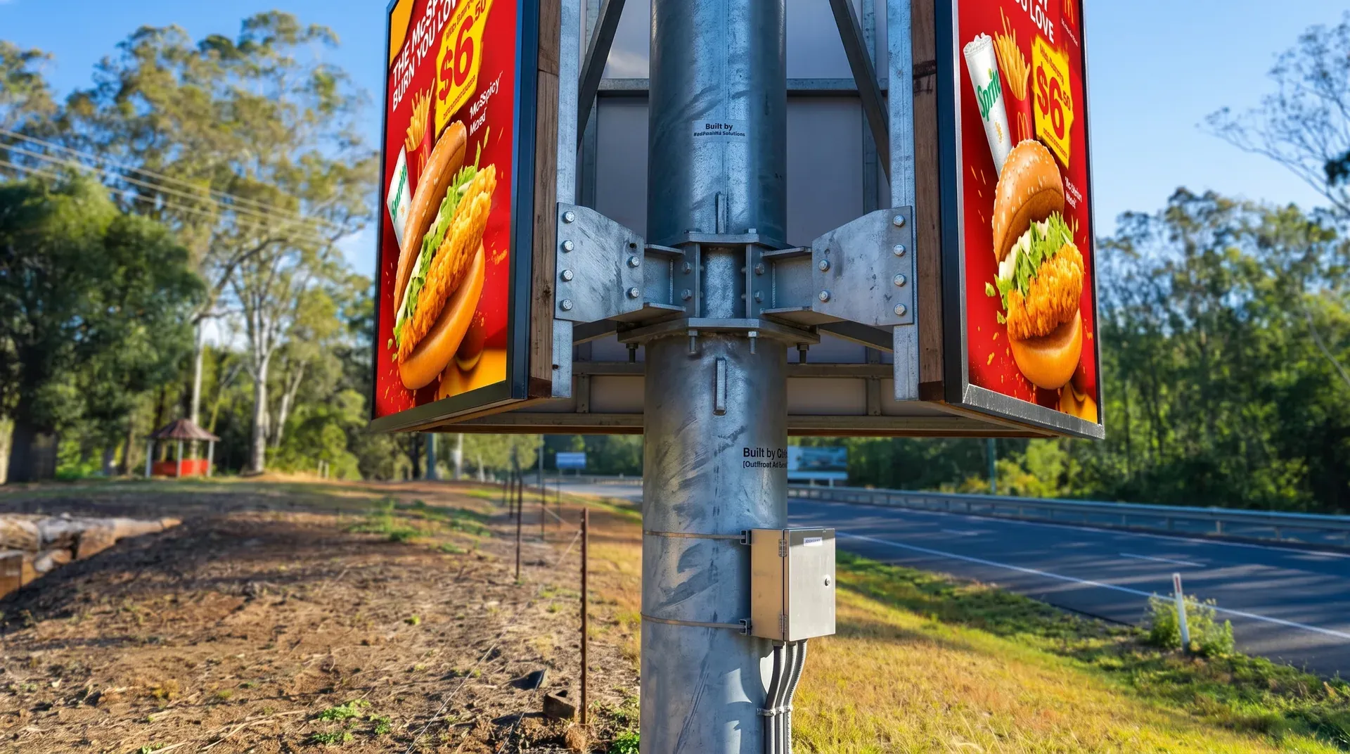Example of billboard creative design displayed on the Ace of Advertising digital screens.